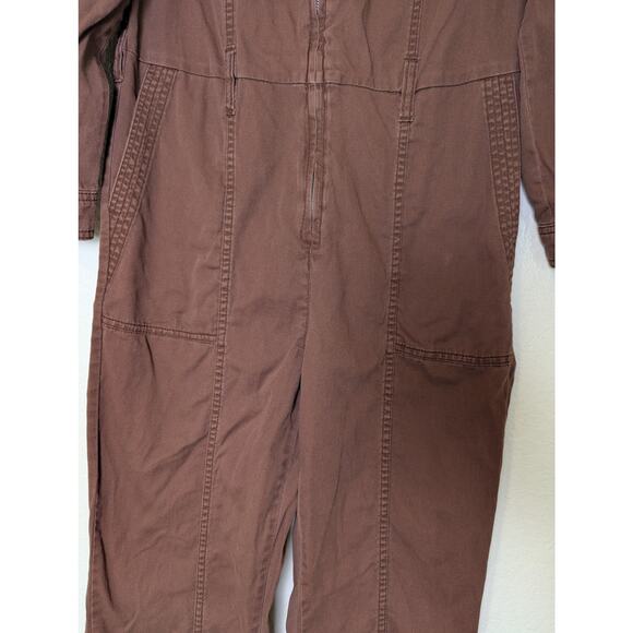 Old Navy Women Coveralls Jumpsuit Painters Boiler Suit Brown Size S Utility - Picture 4 of 15